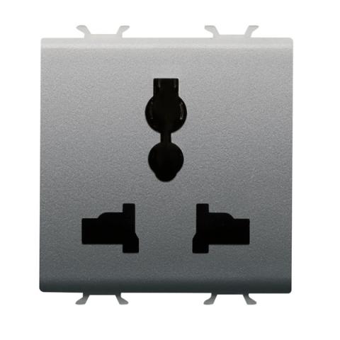 Multistandard socket-outlet 13/15A