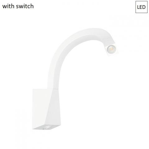 Spotlight LED 2W IP40 white with switch