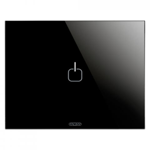 Plate ICE TOUCH - 1 Symbol - Glass - Black
