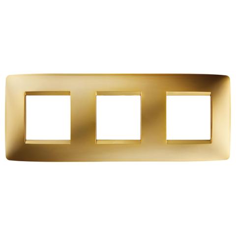 ONE International 2+2+2 gang horizontal plate - Gold