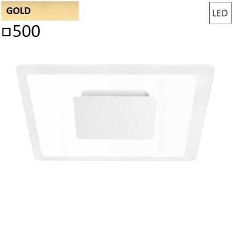 Wall/ceiling lamp 500x500 LED 40W gold