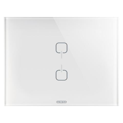 Plate ICE TOUCH KNX - 2 Symbols - Glass - White