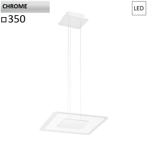 Pendant 350X350 LED 19W chrome