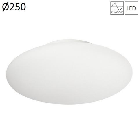 Аплик/Плафон Ø250 9W LED 3000K Phase-cut бял 