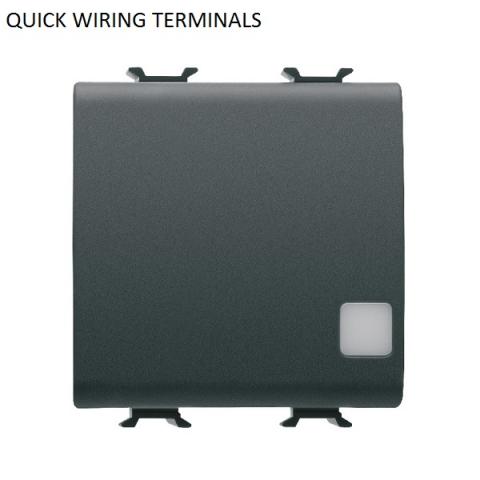 TWO-WAY SWITCH illuminable 1P 16AX - quick wiring terminals