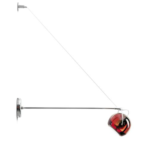 Overhanging Lamp L20-45cm Ø9cm Red