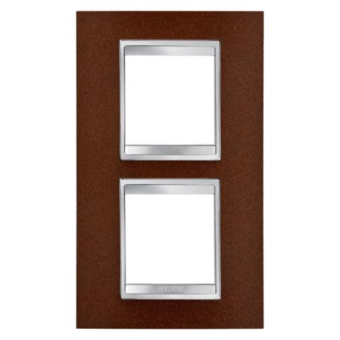LUX International 2+2 gang vertical plate - Oxidised Finish