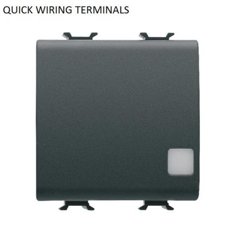 ONE-WAY SWITCH illuminable 1P 16AX - quick wiring terminals