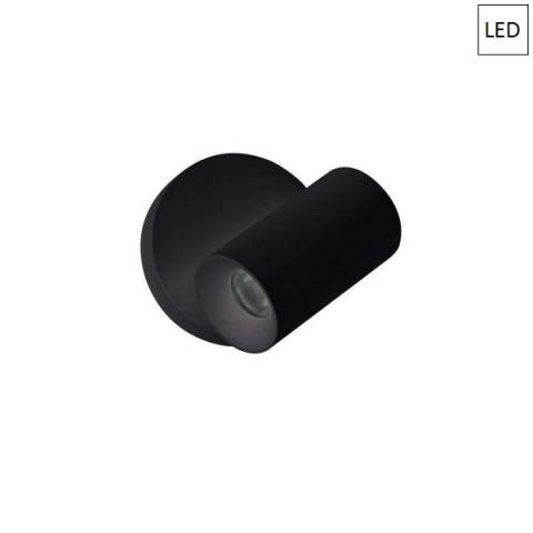 Wall/ceiling/spot light 5W LED Black ON/OFF Switch