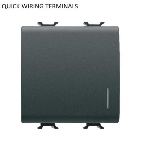 ONE-WAY SWITCH illuminable 1P 16AX - quick wiring terminals