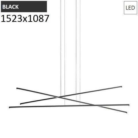 PENDANT 1523x1087mm 34W LED 3K Black