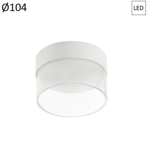 Плафон Ø104mm LED 10W 3000K бял/прозрачен