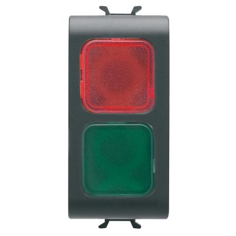 Двойна индикаторна лампа червено/зелено